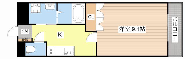 アルヴィサ(1K/2階)の間取り写真