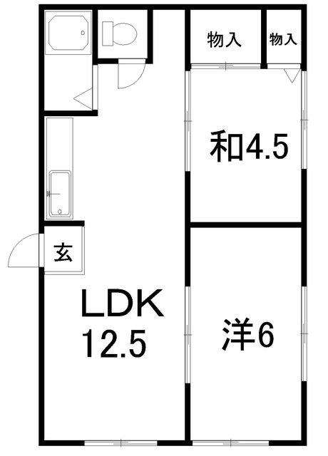セジュールパレ(2LDK/1階)の間取り写真