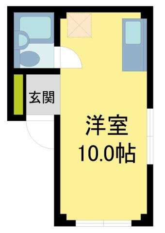 フォセット宝塚(ワンルーム/3階)の間取り写真