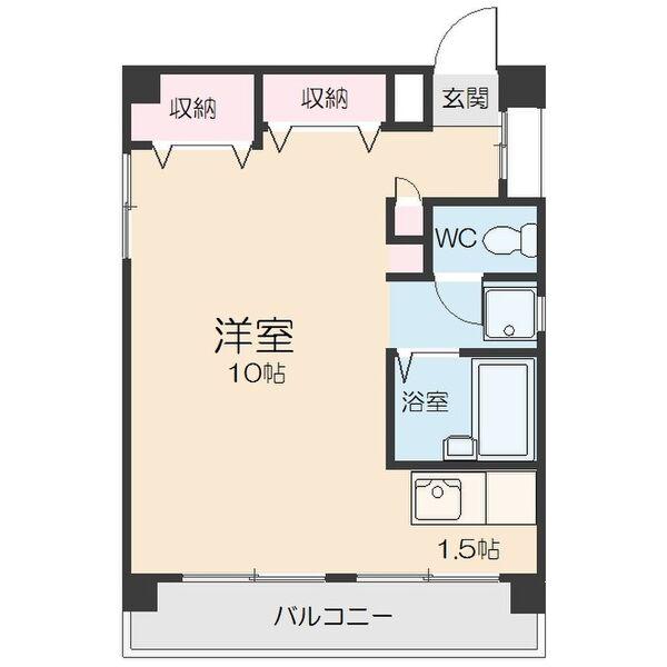 MAISON SANTE(ワンルーム/3階)の間取り写真