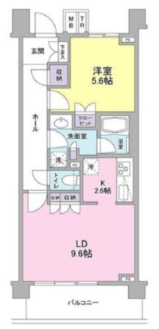 ブローテ大倉山(1LDK/5階)の間取り写真