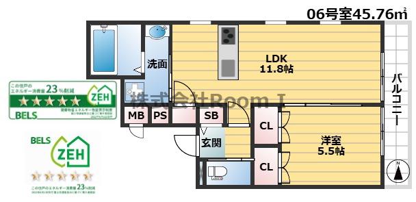 ASTORIA三国ケ丘・旭化成ヘーベルメゾンHEBEL HAUS(1LDK/1階)の間取り写真