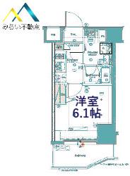 SYFORME KANNAIII(1K/9階)の間取り写真