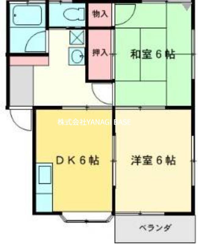 メゾンパール(2DK/1階)の間取り写真