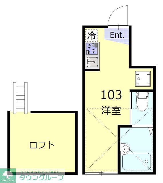 プラチナシティ蒲田(ワンルーム/1階)の間取り写真