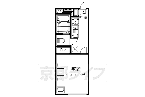 レオパレス 和泉II(1K/2階)の間取り写真