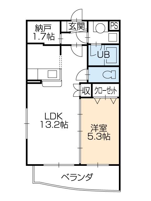モンシャトー(1LDK/1階)の間取り写真
