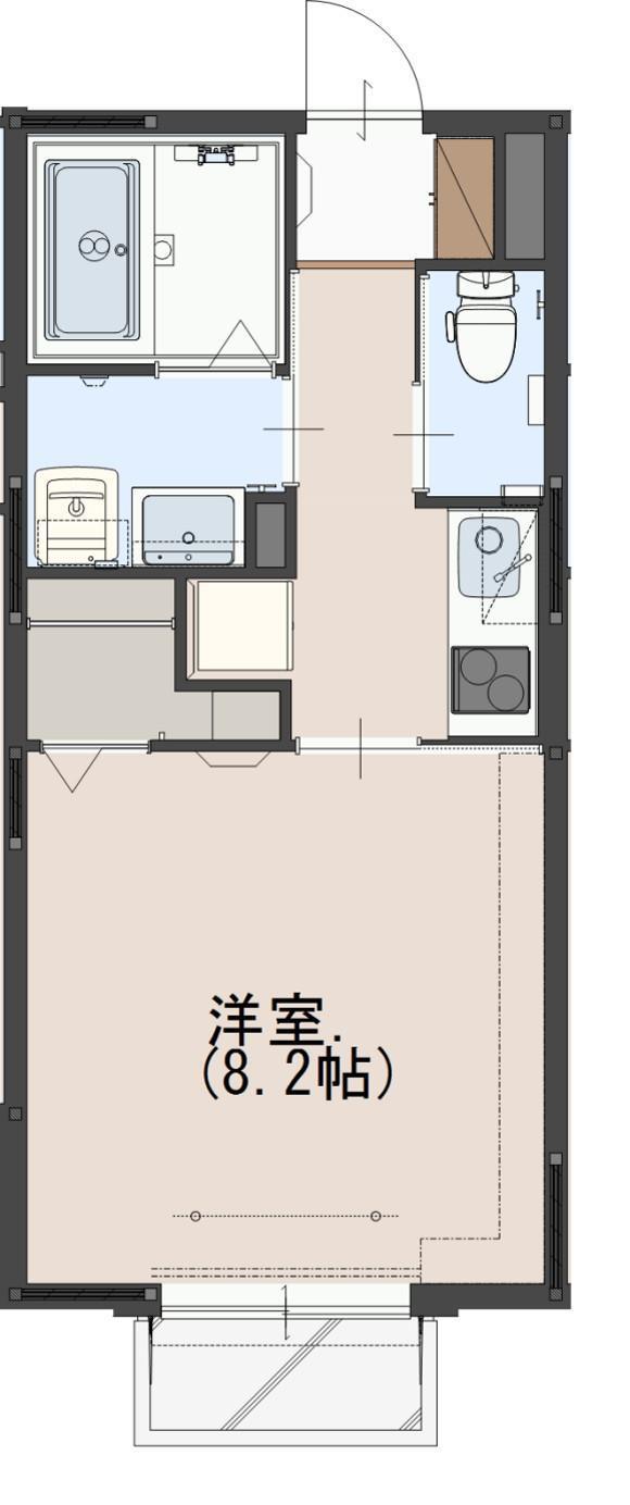 コンフォーティア並榎(1K/1階)の間取り写真