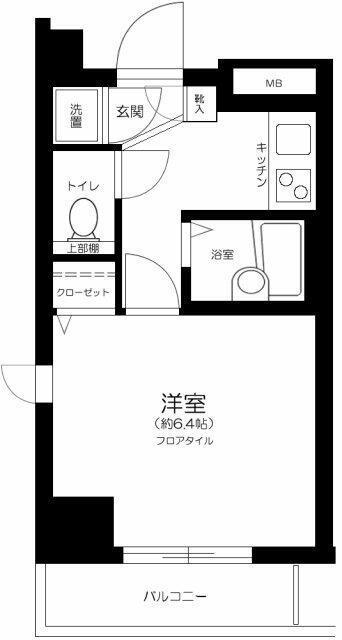 菱和パレス南大塚(1K/3階)の間取り写真