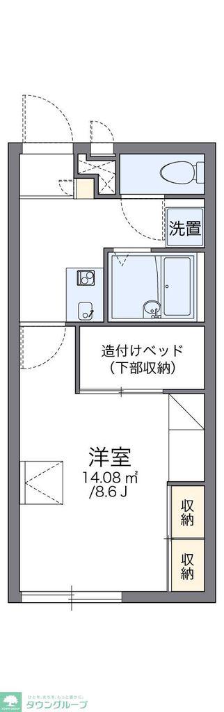 レオパレススクエア(1K/2階)の間取り写真