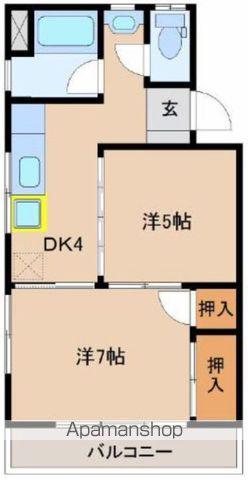 シティハイツ三重野(2K/3階)の間取り写真