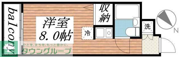 キャッスルマンション川越A棟(1K/3階)の間取り写真