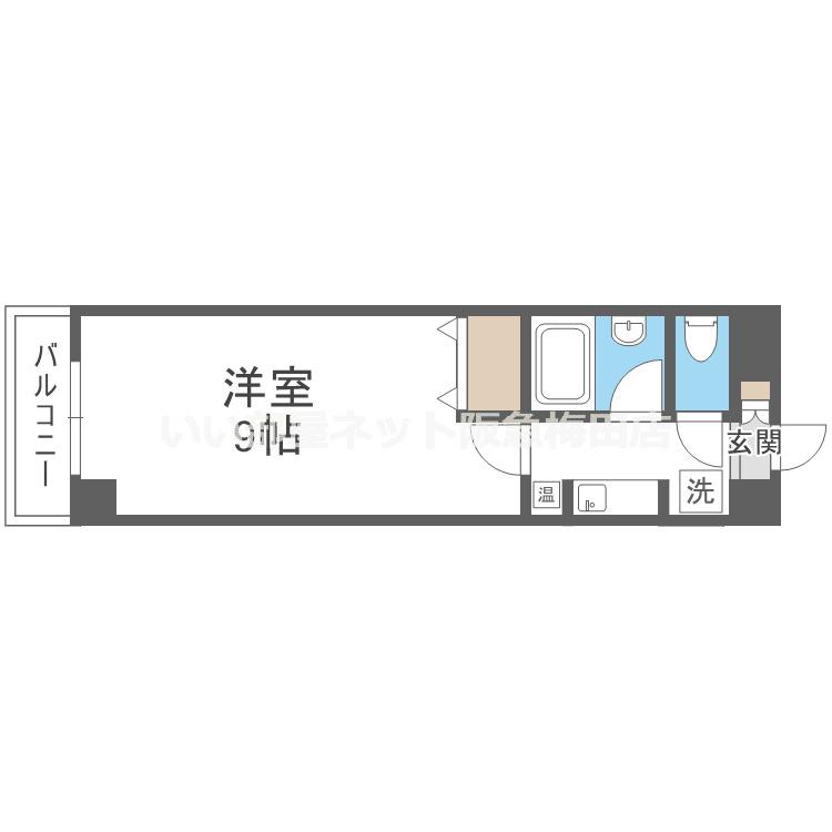 マンション野口II(1K/7階)の間取り写真