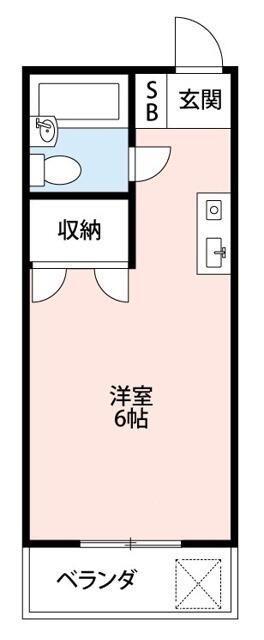 グリーンパーク小手指(ワンルーム/1階)の間取り写真