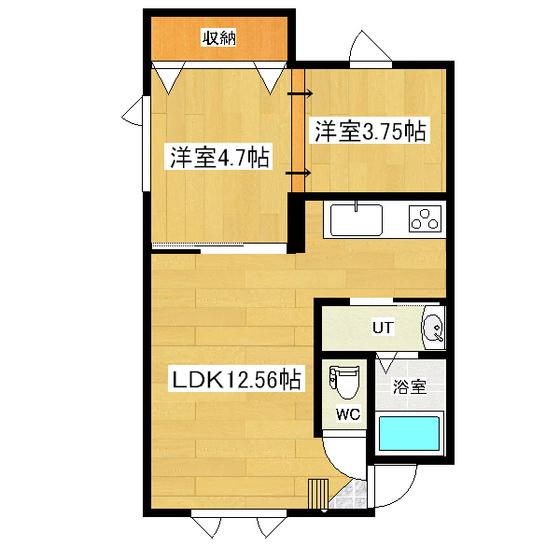 スマイル天風(2LDK/1階)の間取り写真