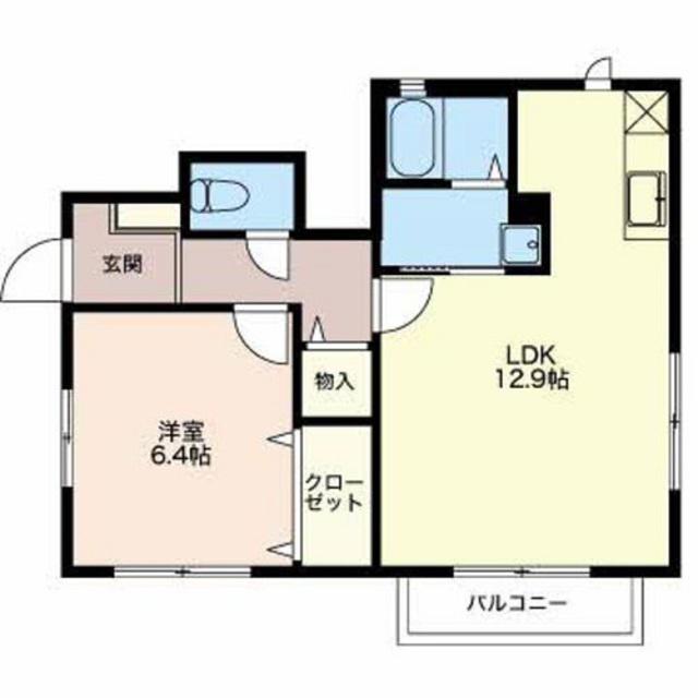 グランデ(1LDK/1階)の間取り写真