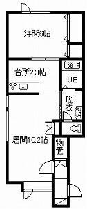 ダヴィンチIII(1LDK/2階)の間取り写真