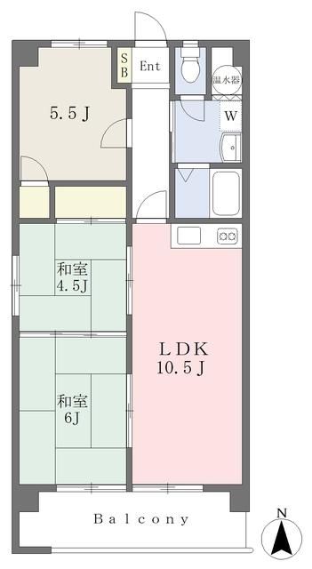 ニューコーポ植田II(3LDK/3階)の間取り写真