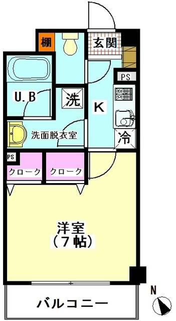 サンハイム蒲田(1K/2階)の間取り写真