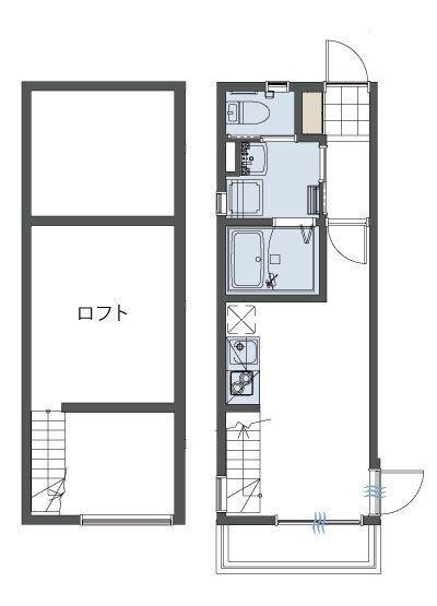 SIESTACIELO久米川BRICKHAUS(1K/2階)の間取り写真