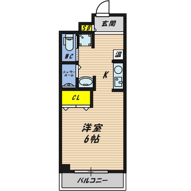 エクセレント西今福(1K/3階)の間取り写真