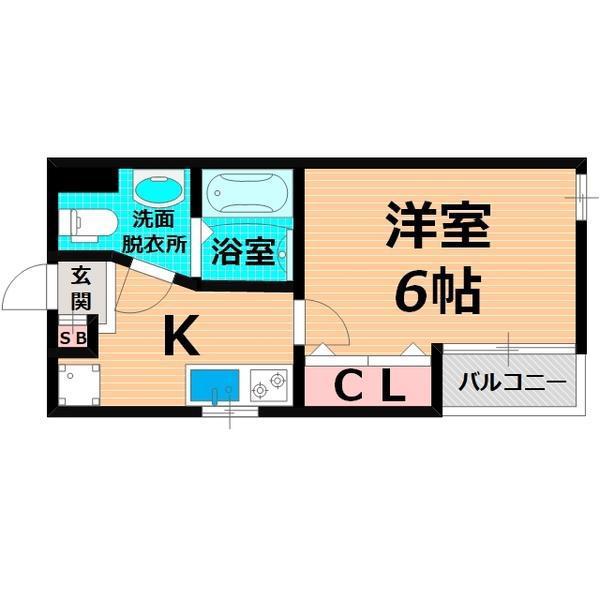 MEETS大宮(1K/3階)の間取り写真