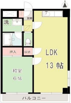KSハウス(1LDK/1階)の間取り写真