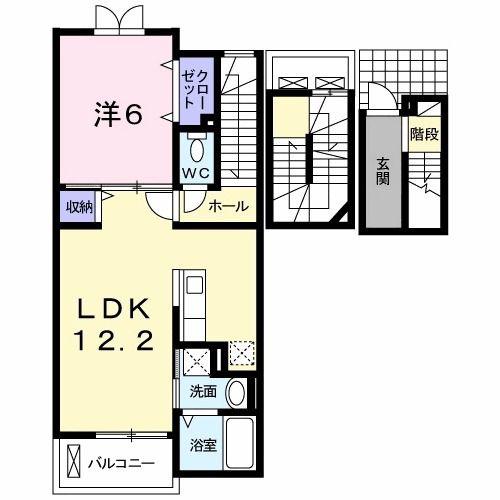 ブレッザ ディ マーレI(1LDK/3階)の間取り写真