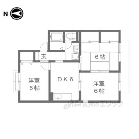 グリーンハイツ4号館(3DK/2階)の間取り写真