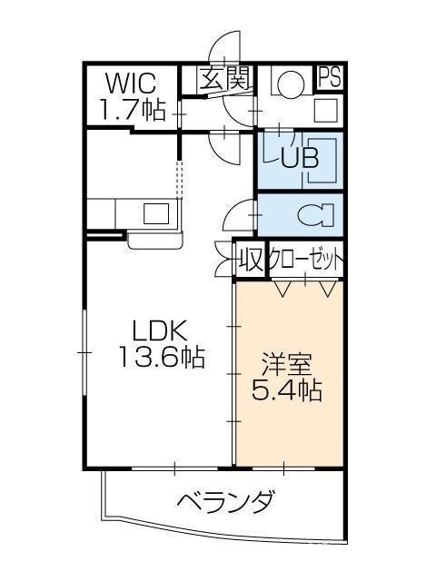 フォレスト野田(1LDK/2階)の間取り写真