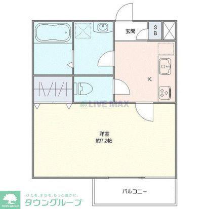 ジーメゾン大宮大成町(1K/2階)の間取り写真