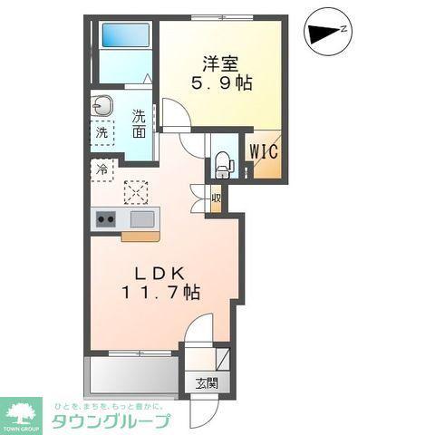 サンローズガーデン(1LDK/1階)の間取り写真