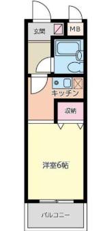 ガーデンプレイス伍番館(ワンルーム/3階)の間取り写真