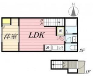 I WOOD三鷹上連雀(1LDK/2階)の間取り写真