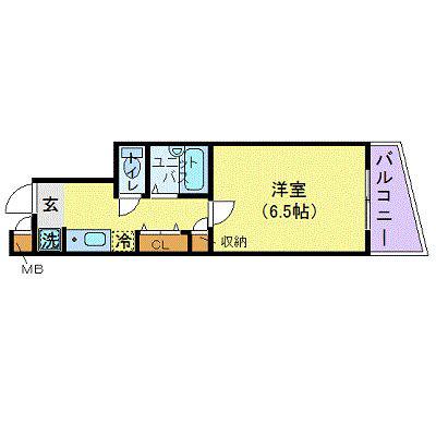 ロアール早稲田大学前(1K/3階)の間取り写真