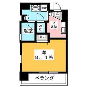 共同ハイツ西大須(1K/10階)の間取り写真