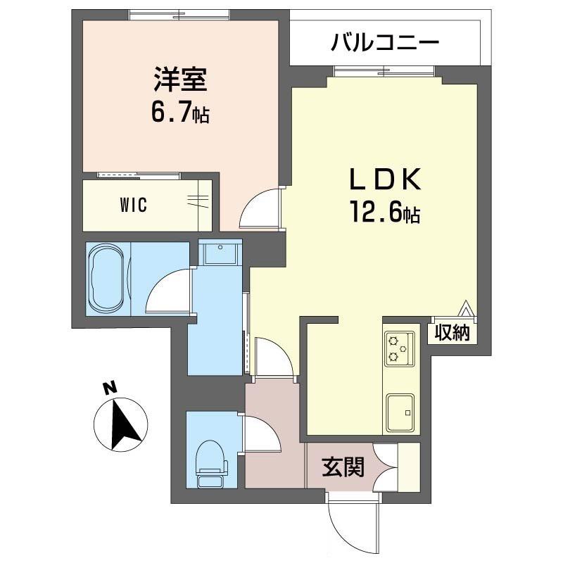 KOB10(1LDK/2階)の間取り写真