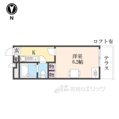 レオパレスAVANCER(1K/2階)の間取り写真