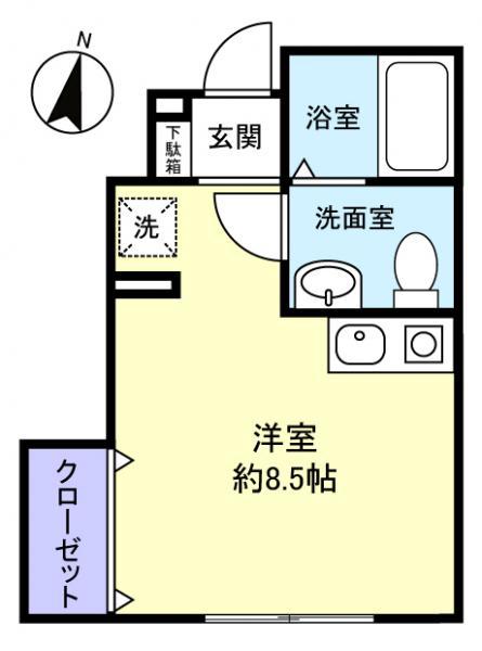 SANA RESIDENCE(ワンルーム/1階)の間取り写真