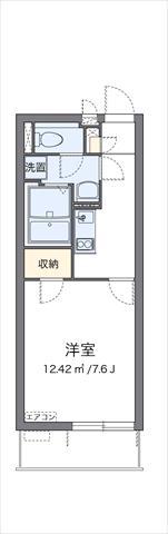 クレイノエルズ東湊(1K/1階)の間取り写真