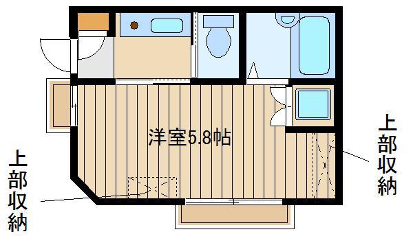 キャトルひばりヶ丘III(1K/1階)の間取り写真