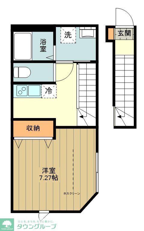 フルセイル豊田(1K/2階)の間取り写真
