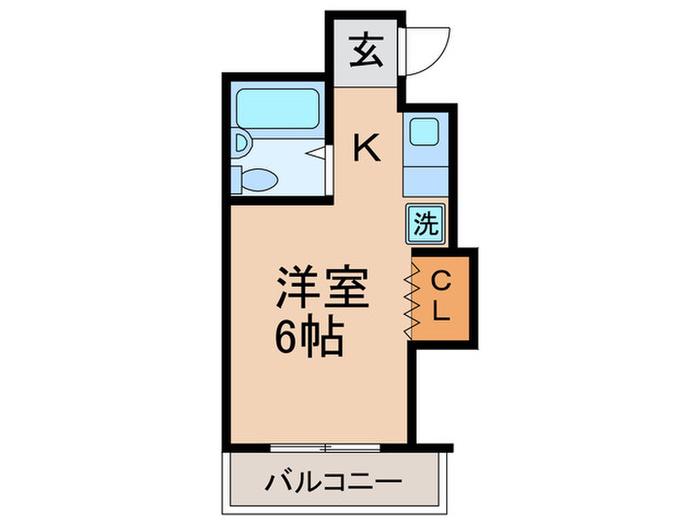 ヴィラ鈴木(1K/3階)の間取り写真