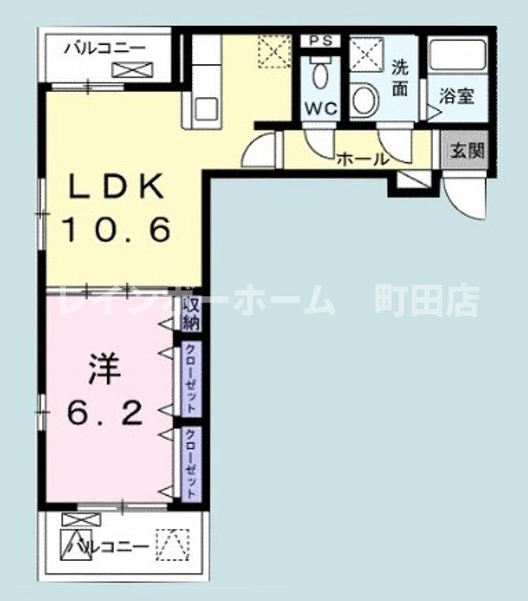 アイヴィ・ヒルズⅡ(1LDK/2階)の間取り写真