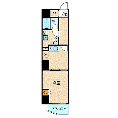 ブライトヒルレジデンス横浜(1K/5階)の間取り写真