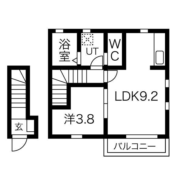SOLEIL HINAII・III(1LDK/2階)の間取り写真