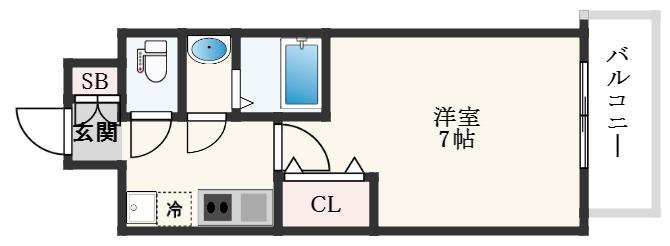 LIVIAZ OSAKA VERITE(1K/9階)の間取り写真