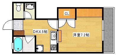緑樹園コーポ(1K/2階)の間取り写真
