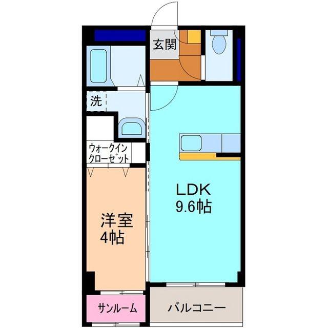 CALA NAGAE(1LDK/1階)の間取り写真