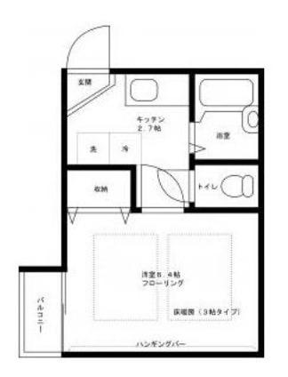 ココボンゴ(1K/2階)の間取り写真